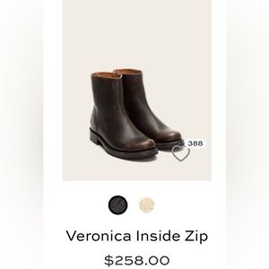 EUC frye veronica inside zip boots
